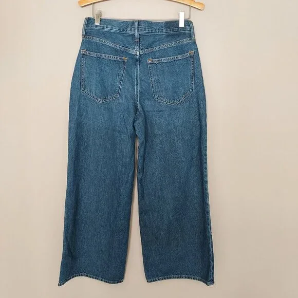 Abercrombie & Fitch The Wide Leg High Rise Jeans Size 29/8 Short NWOT - Picture 3 of 13